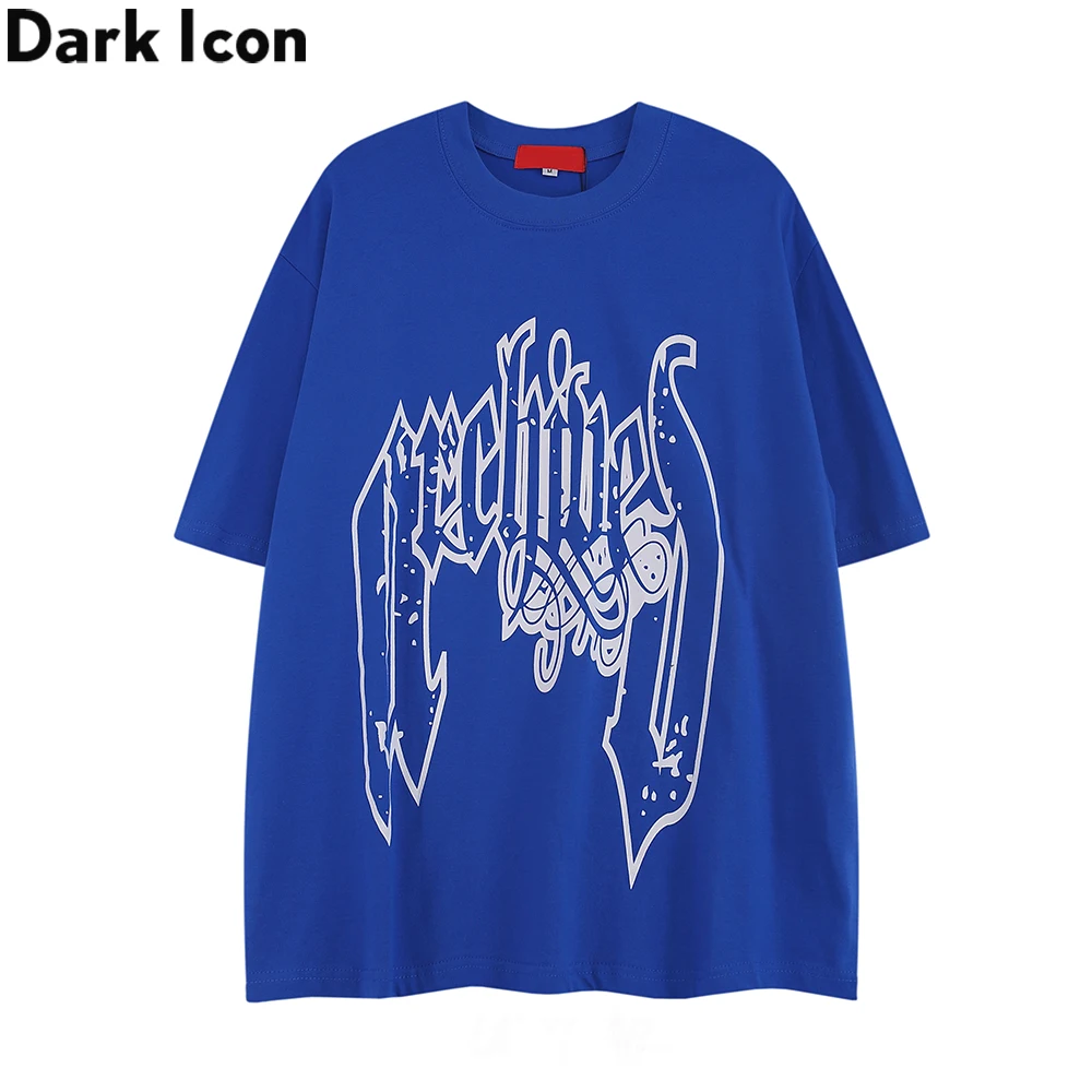 

Dark Icon печатные негабаритные мужские футболки высокие футболки стрит-стайл для мужчин Топ 3 цвета