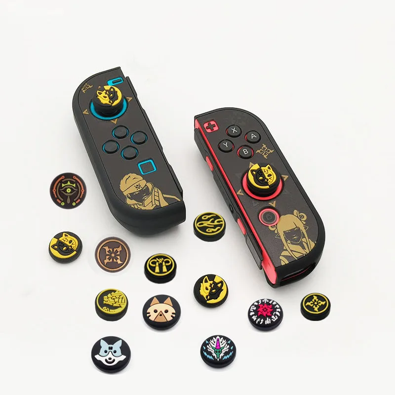 

Thumb Stick Grip Cap Joycon Joystick Protective Cover For Zelda Monster Hunter RISE Switch Oled Joy-Con NS Lite Thumbstick Case