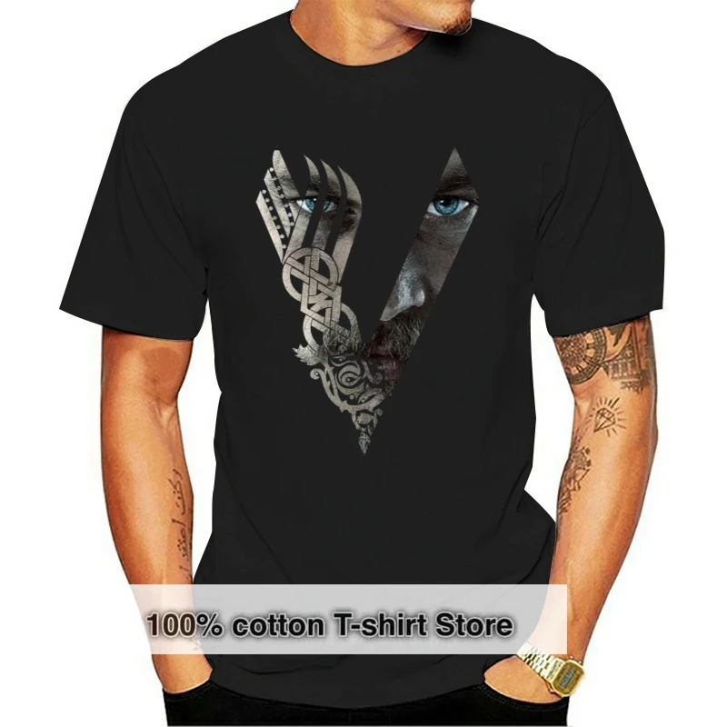 

Men Ragnar Vikings T-Shirt Lothbrook Ladgerda Odin Amazing Round Neck Short Sleeve Clothes Cotton Tees Designs T Shirt Plus Size