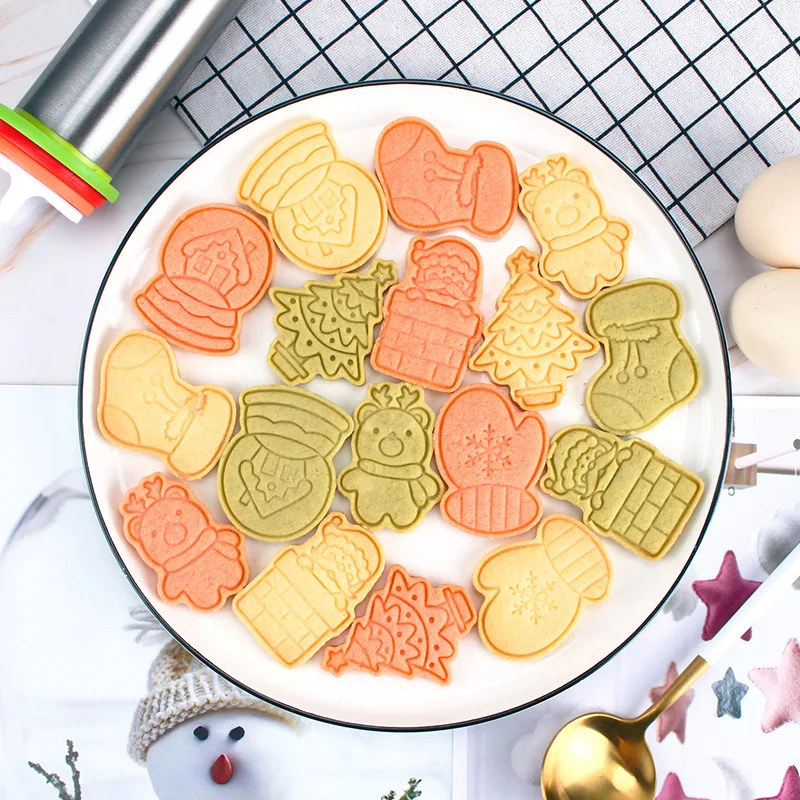 6 шт Рождество печенья симпатичная форма для выпечки DIY помадка кондитерские