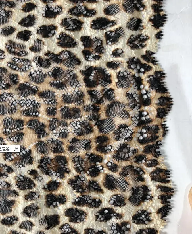 Горячая Распродажа 1 ярд/лот с леопардовым принтом и кружевной отделкой высокие