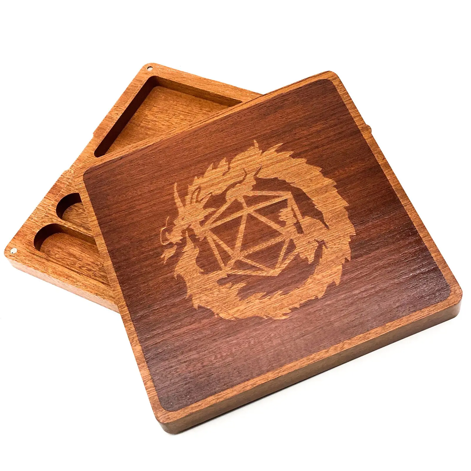 2 в 1 деревянный чехол для кости и поднос костей|Кубики| |