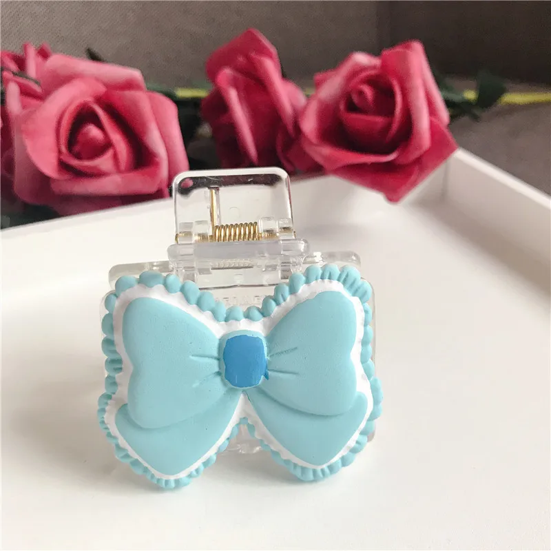 

2021 Kawaii Мультфильм Маленький бант заколка для волос милые прозрачные Захваты акриловые заколки для волос для женщин милые аксессуары