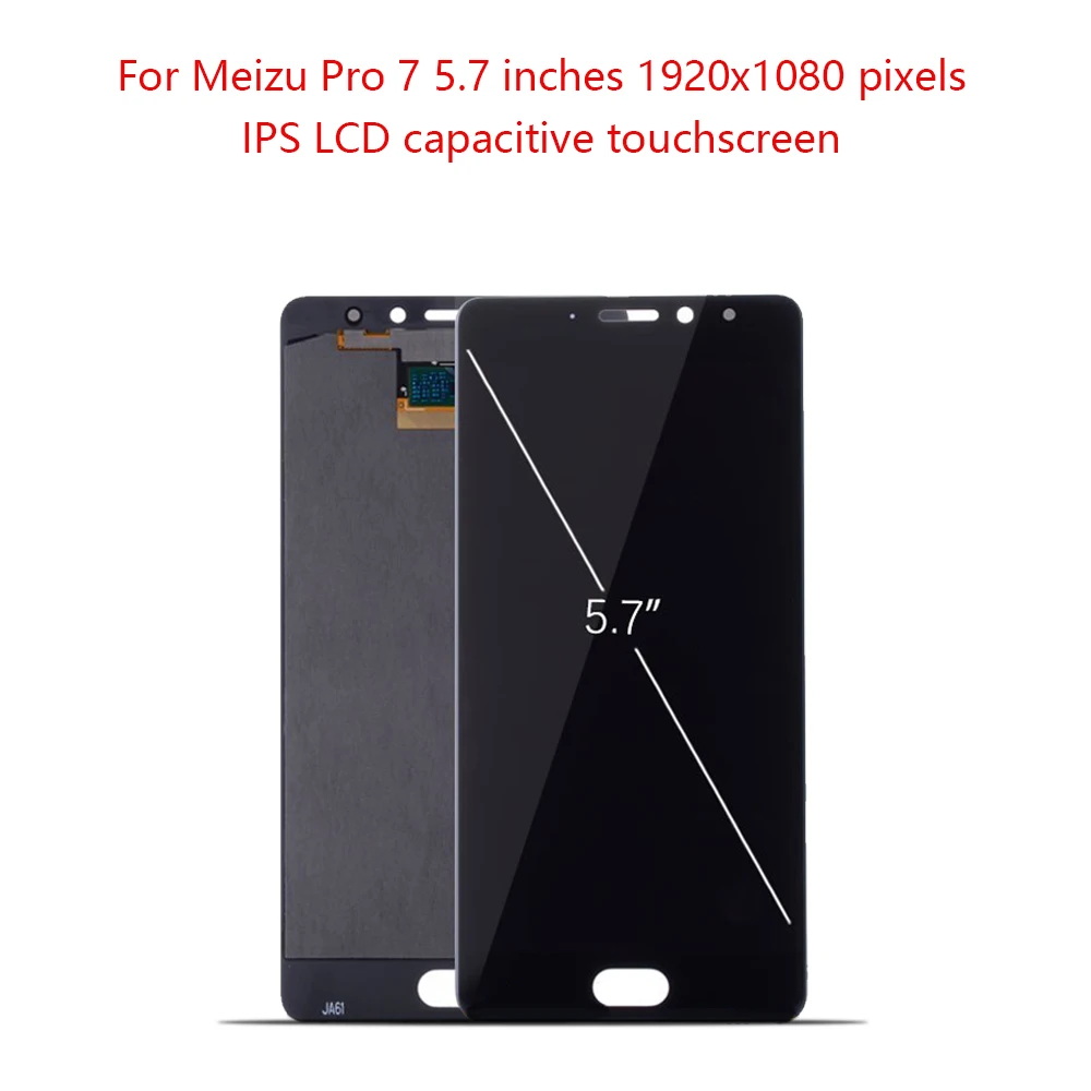 Новый 5 7 "для MEIZU Pro7 AMOLED ЖК-дисплей сенсорный экран с рамкой дигитайзер полная