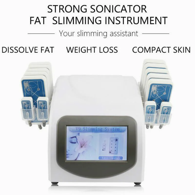

650Nm Lipolaser Lipo Laser Slimming Beauty Machine Laser Fat Burning Remover Body Shaping 14Pcs Paddles Instrument