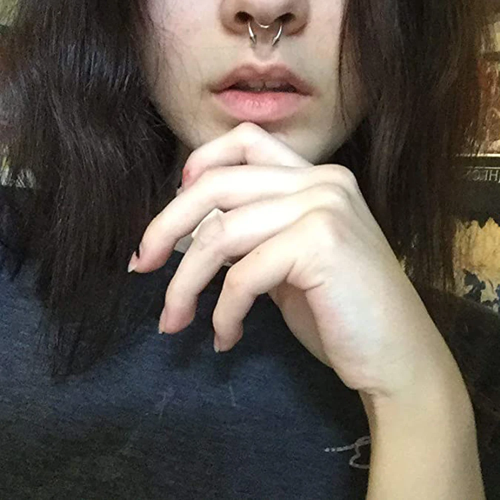 Искусственная перегородка носовые кольца поддельные кольцо для носа 316L