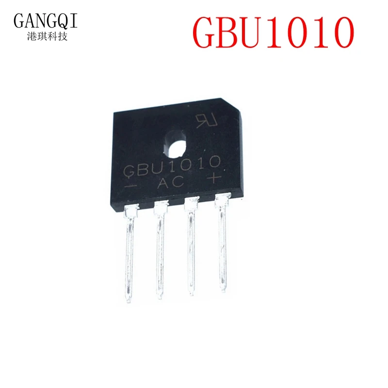 

10 шт./лот Новый GBU1010 10A 1000V 1010 выпрямительный мост bian qiao однофазный выпрямительный мост