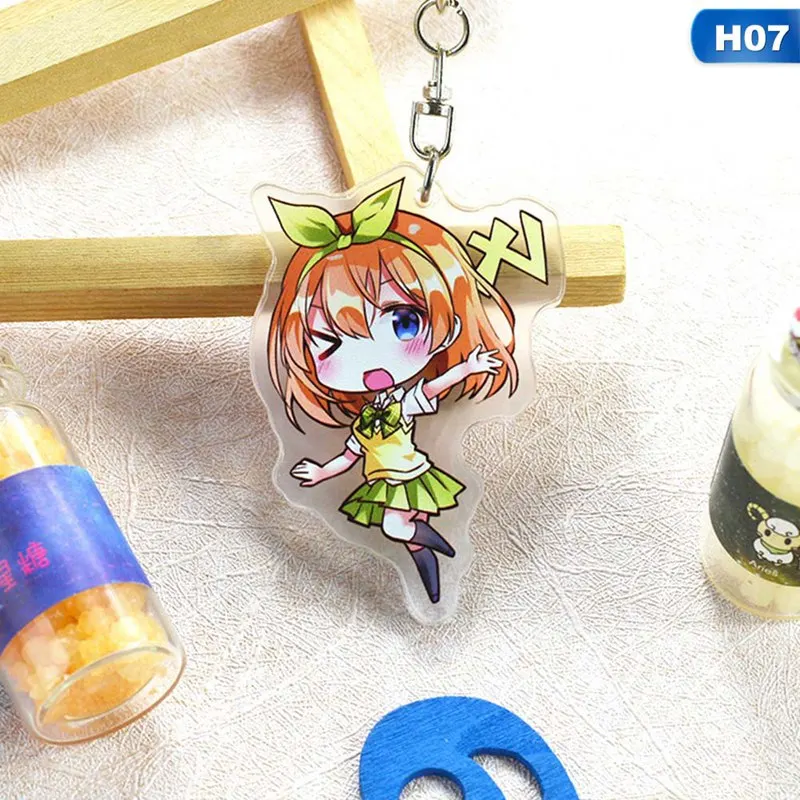 Gotoubun no Hanayome Nakano Ichika Nino Miku Yotsuba Itsuki брелок акриловая фигурка брелок-подвеска Подвески Подарки - Цвет: 7