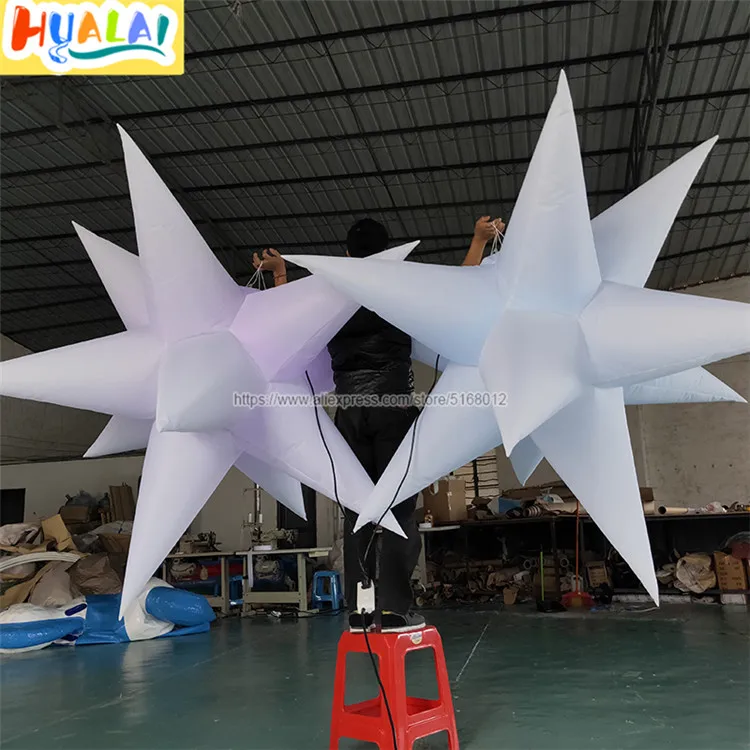 1 м/1 5 м/2 м высокий светодиодный светильник надувная звезда 11 шипов с воздушной