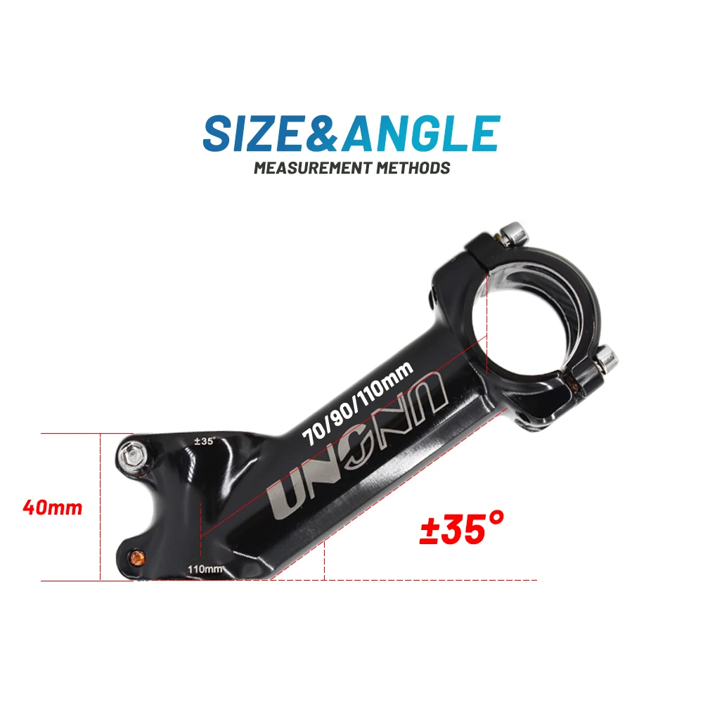 UNO вынос велосипеда 35 градусов Mtb шоссейного из алюминиевого сплава 31 8*70/90/110 мм