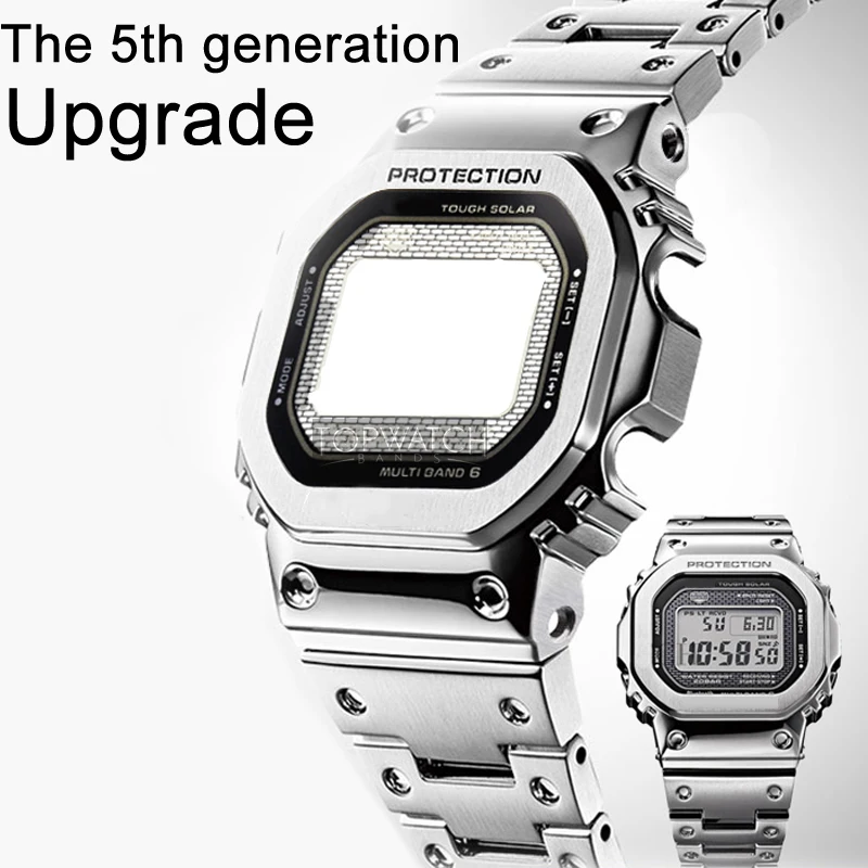 Обновление DW5600 металлической рамкой Нержавеющая сталь ремешок GW M5610 DW 5600 г для
