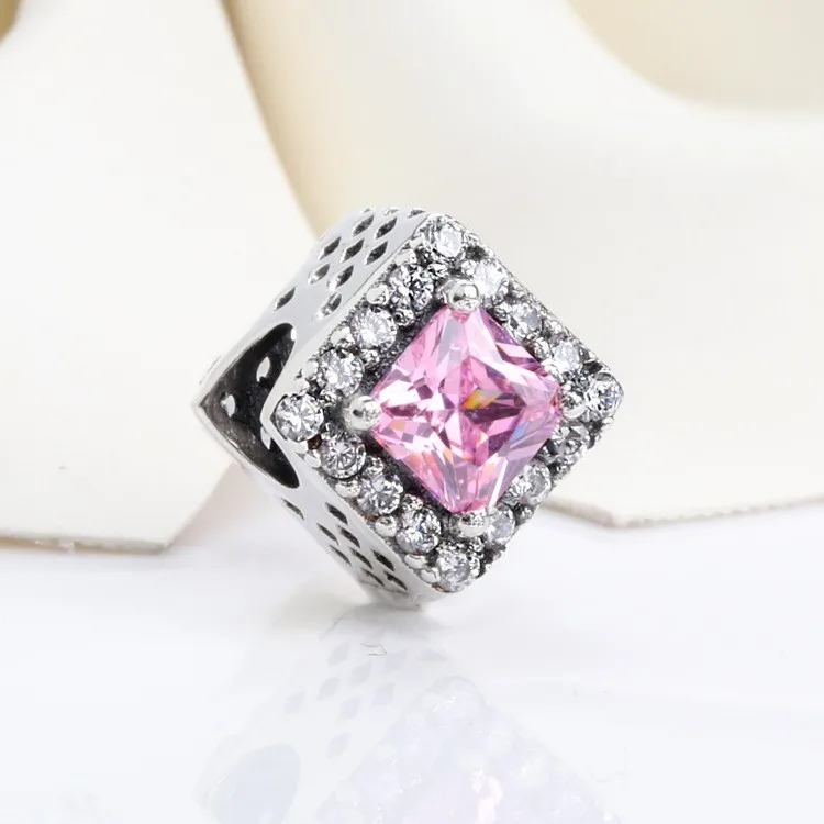 

2020 NEW 925 Sterling Silver Bead New shiny geometric beads Fit Pandora Women Bracelet & Necklace Diy Jewelry