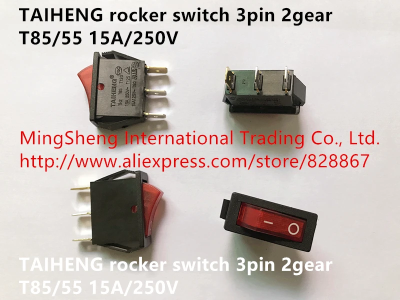 

Original new 100% rocker switch 3pin 2gear TH2 T85/55 15A/250V