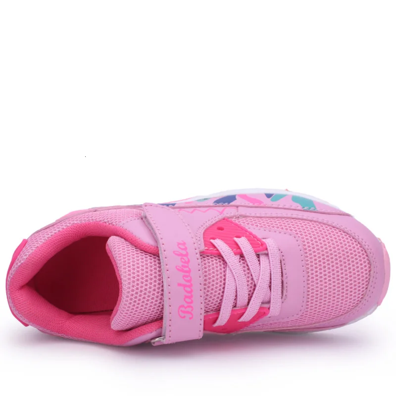 Air Cushion Kids Sport Shoes Girls Breathable Mesh Velcro Sneakers Teenager Gym Trainers Outdoor Casual Shoe Non-slipTennis | Детская