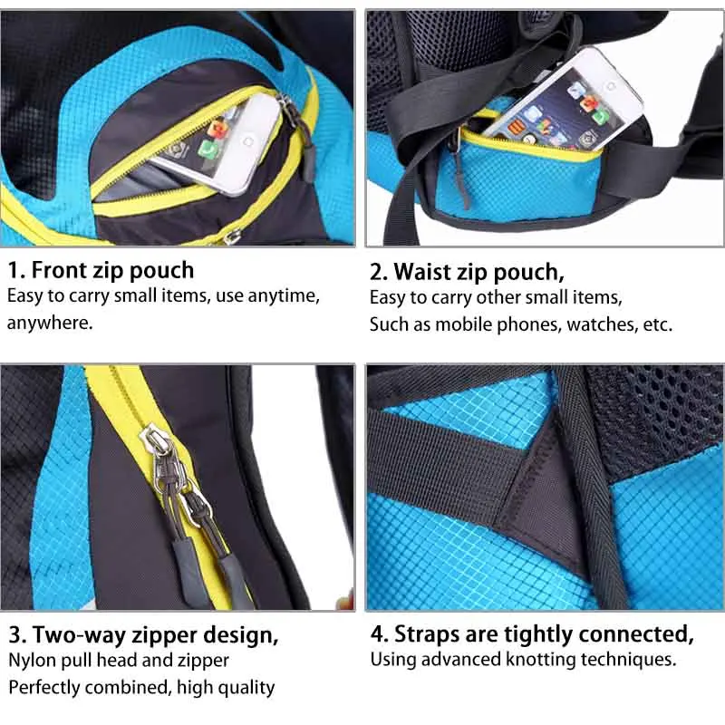 Сумка для велосипеда Сверхлегкий Водонепроницаемый спортивный рюкзак 15л