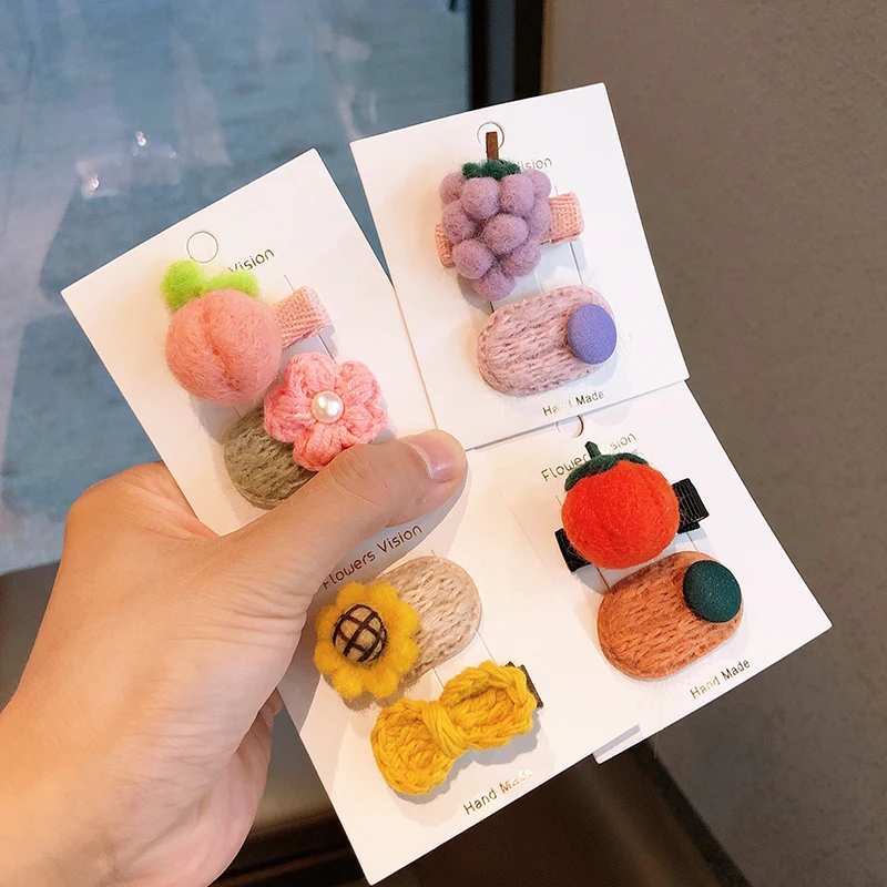 

2pcs/lot Multi-style Ribbon Bow Flower Hairpins Hair Barrettes Children Accessories Cute Baby Girls Headwear Hair Clip