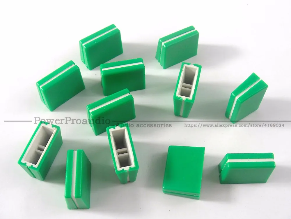 

20pcs/lot Channel Crossfader potentiometer Fader Cap Knob For PIONEER DJM-250 350 400 600 700 800 Mixer Green Color
