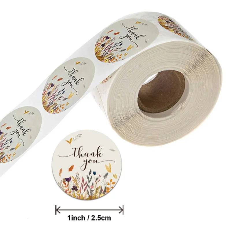 

500 шт., наклейки с надписью «Thank You»