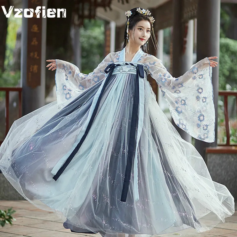 

Women Hanfu Dress Ancient Traditional Chinese Hanfu Costume New Style Tang Dynasty Fairy Princess Dress for Halloween Cosplay