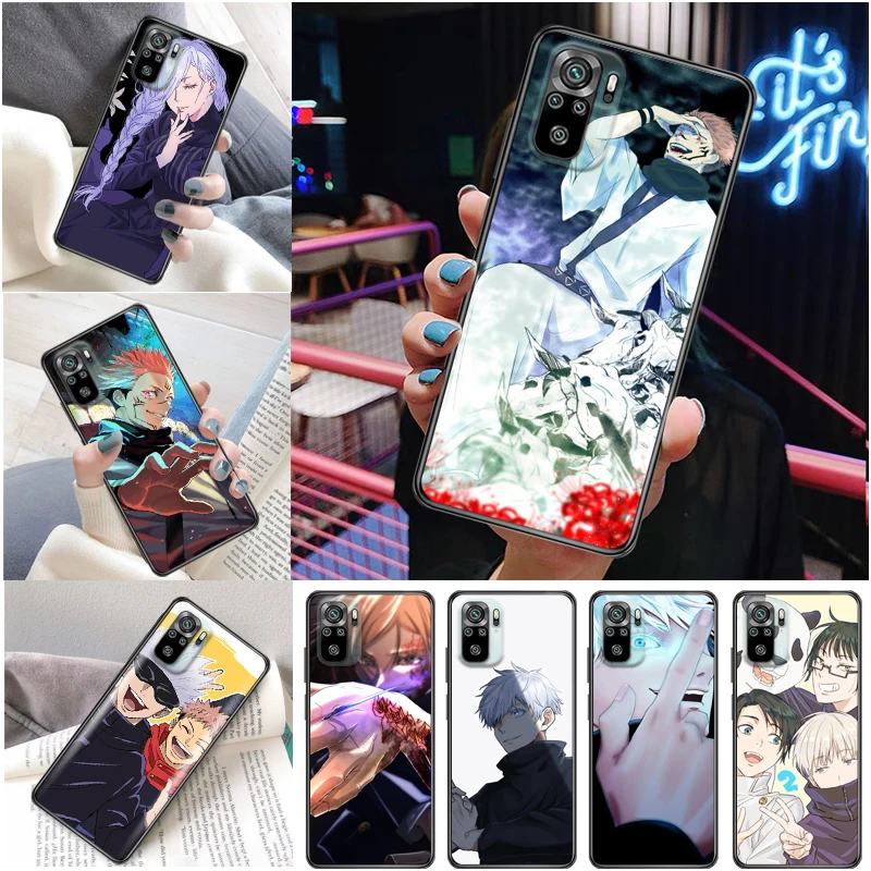 

Jujutsu Kaisen Fushiguro Megumi Sukuna Yuji Itadori Satoru Gojo Phone Case For Xiaomi Redmi Note 10 10T Pro 5G Coque Carcasa