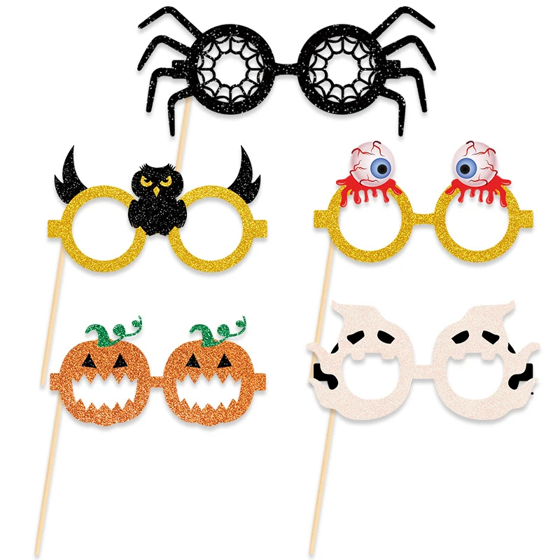 Реквизит для Фотокабины очки на Хэллоуин тыквы 6 шт./набор привидение паук | Дом и