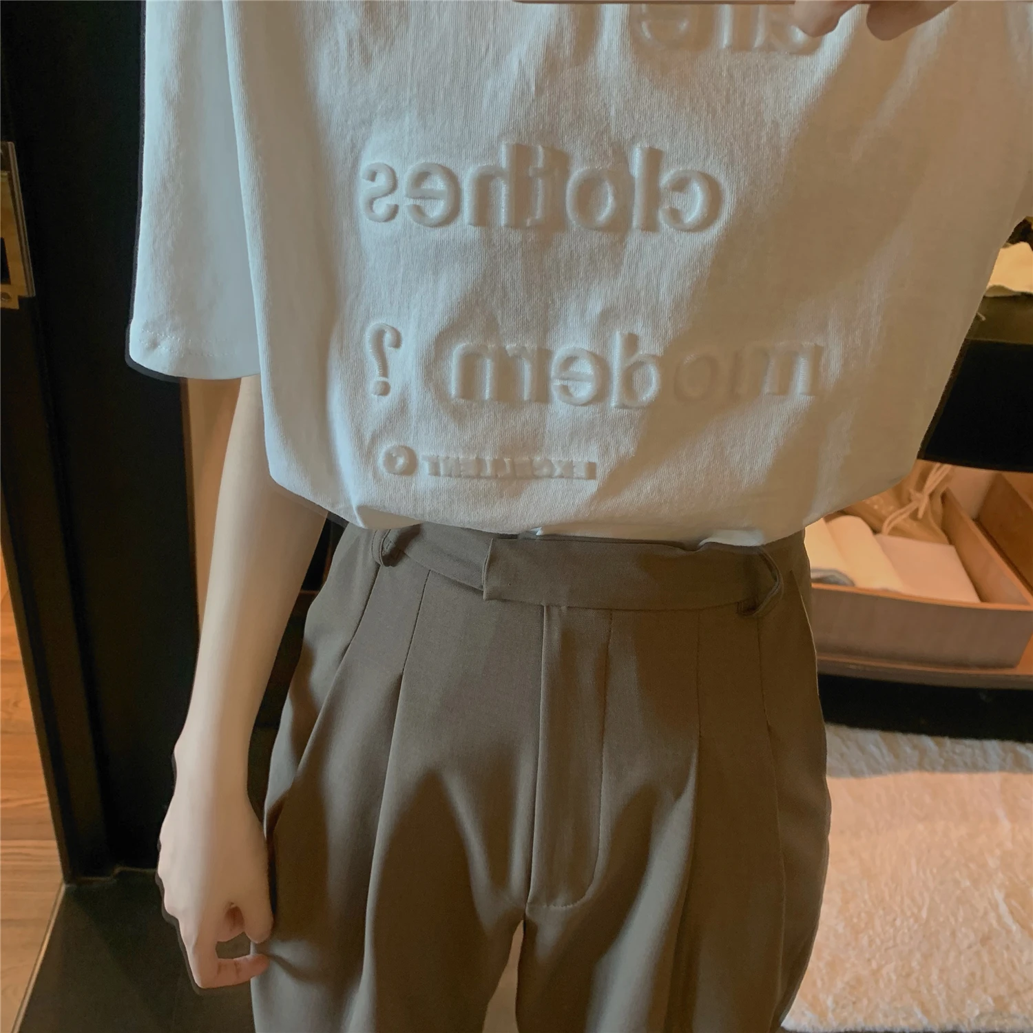 

YTX202 2021 new Korean style loose and thin drape trend thin casual pants