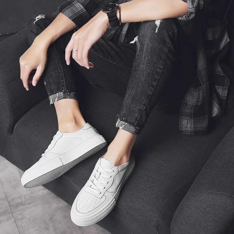 

Sapato Masculino Casual Casual Shoes Men Leather Leisure Fashion Mens Causal Sport Man Shoe Sneaker Black Loafers