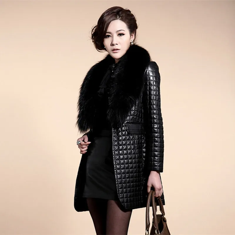 Зимняя Новинка шуба из искусственного меха женская с меховым воротником лисьего