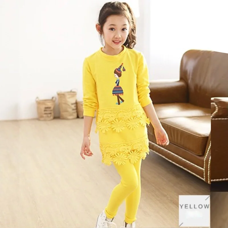 Одежда для девочек 3 8 лет весенне осенняя толстовка из двух предметов с