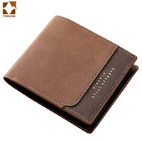 mens wallet casual small carteiras wearproof dollar thin purse patchwork blackbrowncoffee man wallet pu leather mini cuzdan