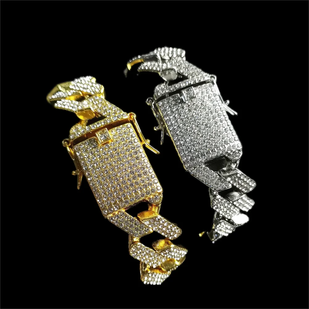 Цепочка Из кубинской цепи со сверкающими звеньями ожерелье для мужчин и женщин