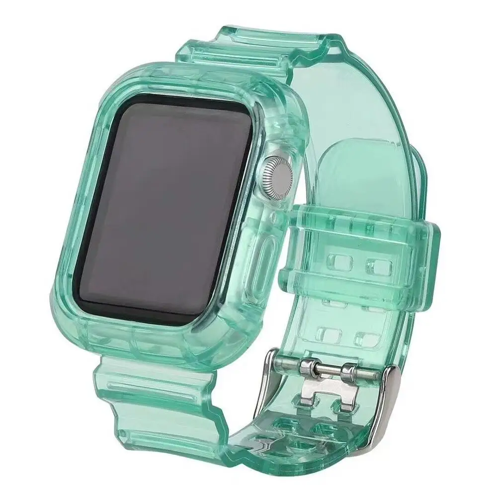 2020 для iwatch se/1/2/3/4 42 38 40 мм 44 ремешок Apple Watch band series 5 6 прозрачный силиконовый