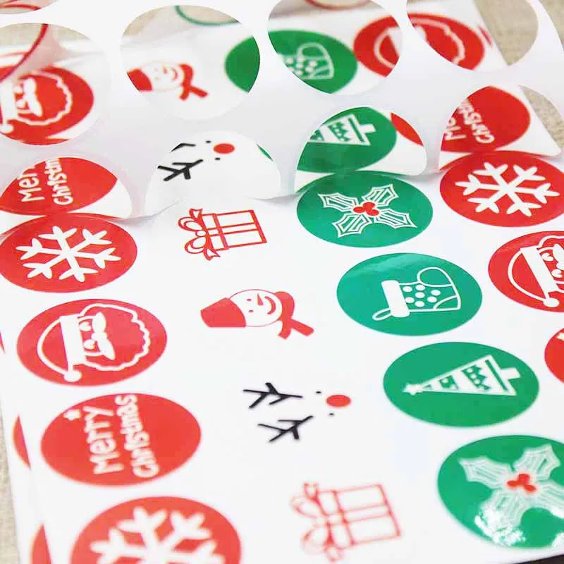 120 шт смешанный стиль Счастливого Рождества тематическая этикетка наклейки DIY