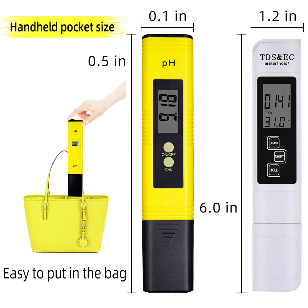 Высокоточный жк дисплей 0 01 PH TDS EC измеритель чистоты воды 9999 PPM фильтр для