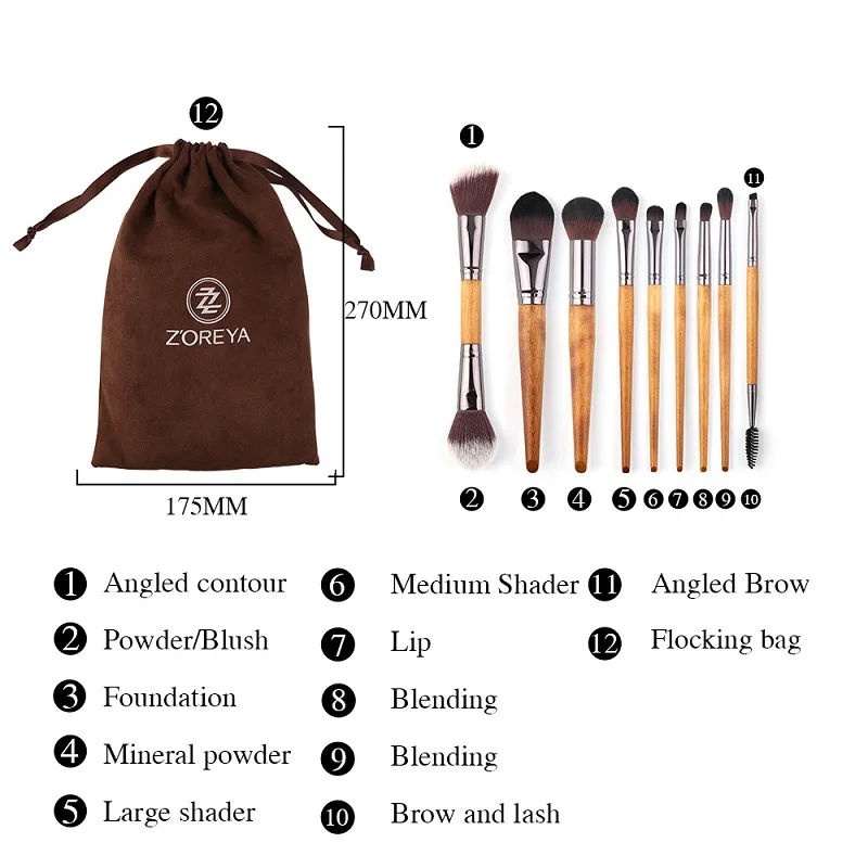 Профессиональные кисти для макияжа набор теней век смешивание подводки глаз