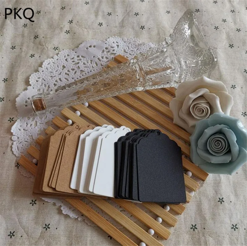 50 шт натуральные коричневые крафт-бумажные бирки для DIY подарки ремесла ценовые