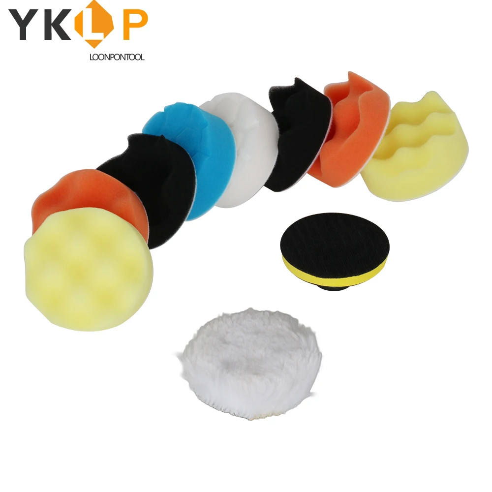 

31Pcs 3" Sponge Car Polisher Pad Buffer Gross Polishing Pads Kit Sponge Waxing Buffing Car Foam Drill Polishing Pad Kit