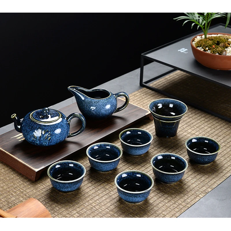 Китайский чайный дорожный набор кунг фу керамический портативный горшок чайные