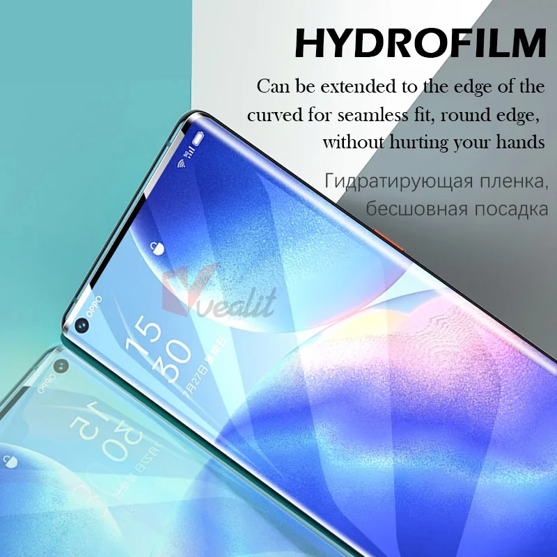 3Pcs HD Full Cover Hydrogel Film for Oppo Find X3 Neo X2 lite Reno 5 3 2 Realme GT Neo 8 7 5 Pro XT A5 A72 A52 Screen Protector