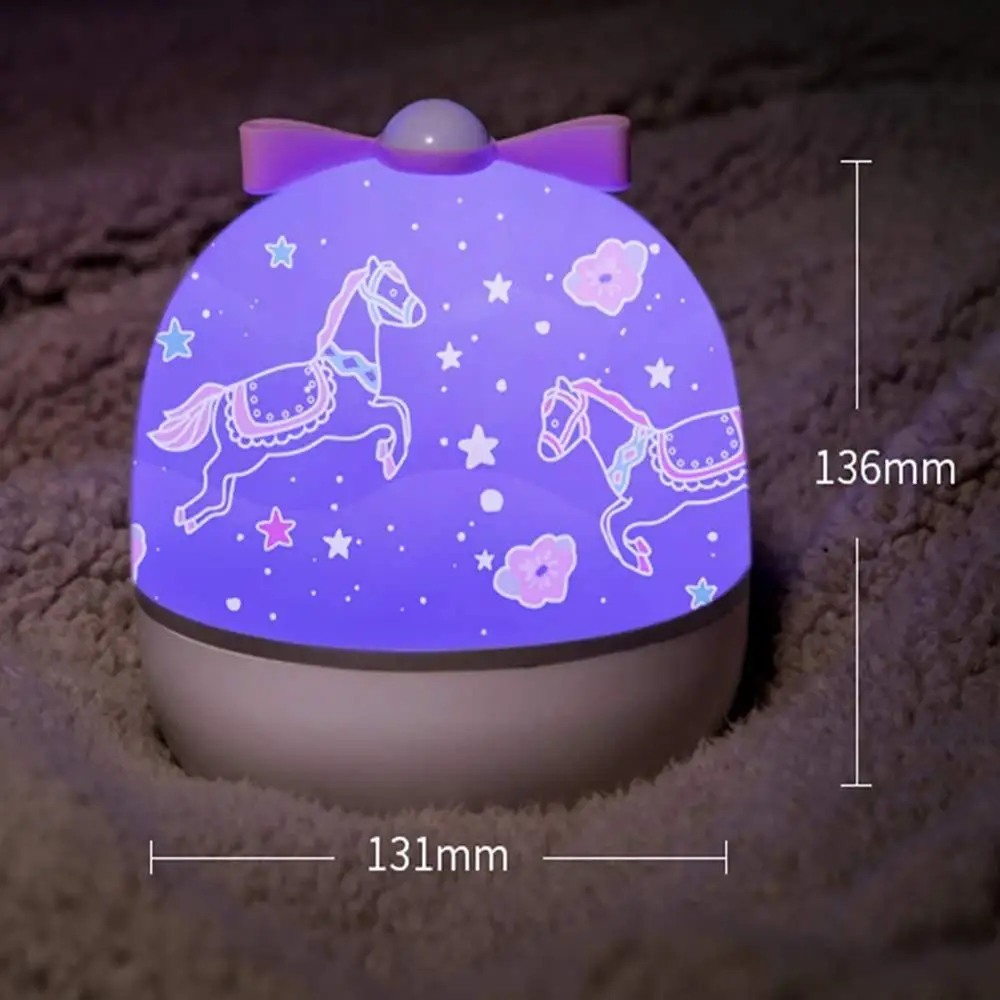 

3D LED Rotating Night Light Projector Star Master Elk Projection Lamp Children's Room Decorated Carousel Lights Home Party Decor