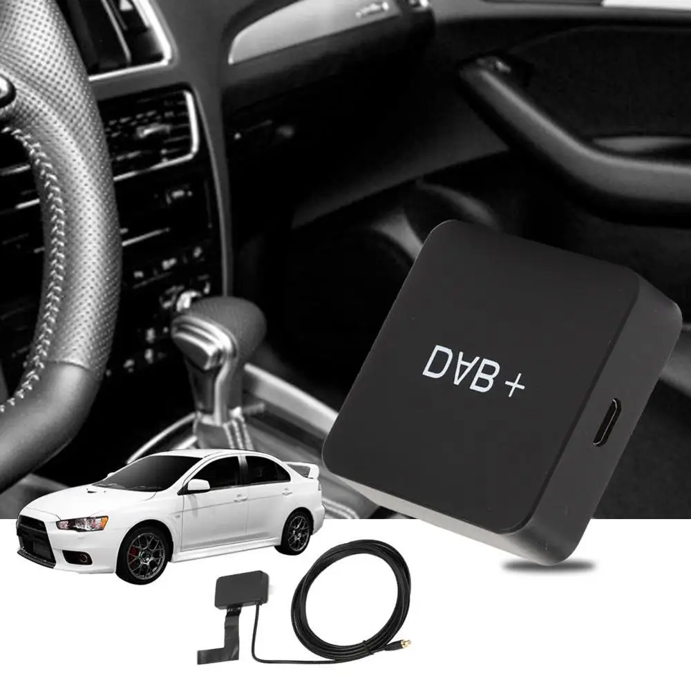 Автомобильный DAB адаптер стерео цифровой радио DAB+ приемник коробка комплект с усиленной антенной USB зарядное устройство кабель адаптер