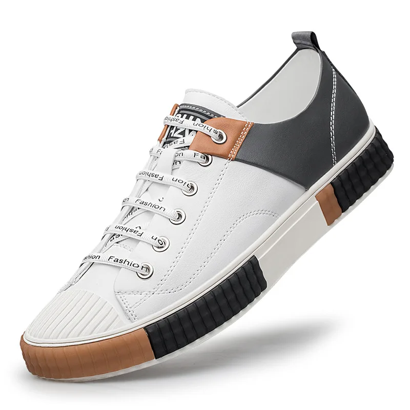 

Shoes Men 2021 New Trend Two-Layer Leather Shoes Low-top Korean Version Of The Wild Youth Casual Shoes Men's Shoes