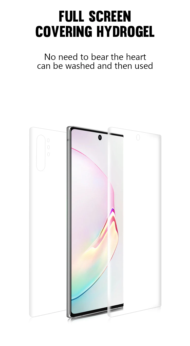 Note10 Plus стекло для камеры+ передняя и задняя 9D Гидрогелевая пленка для samsung Galaxy Note 10 Note10 Pro Защитная мягкая пленка для экрана