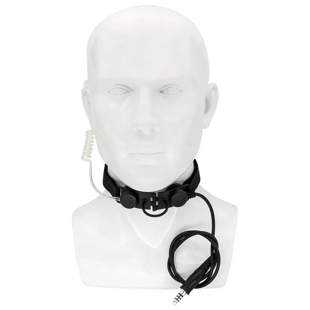 Airsoft throat headset outdoor hunting portable radio microphone neckband tactical  throat microphone vacuum sound CS headset