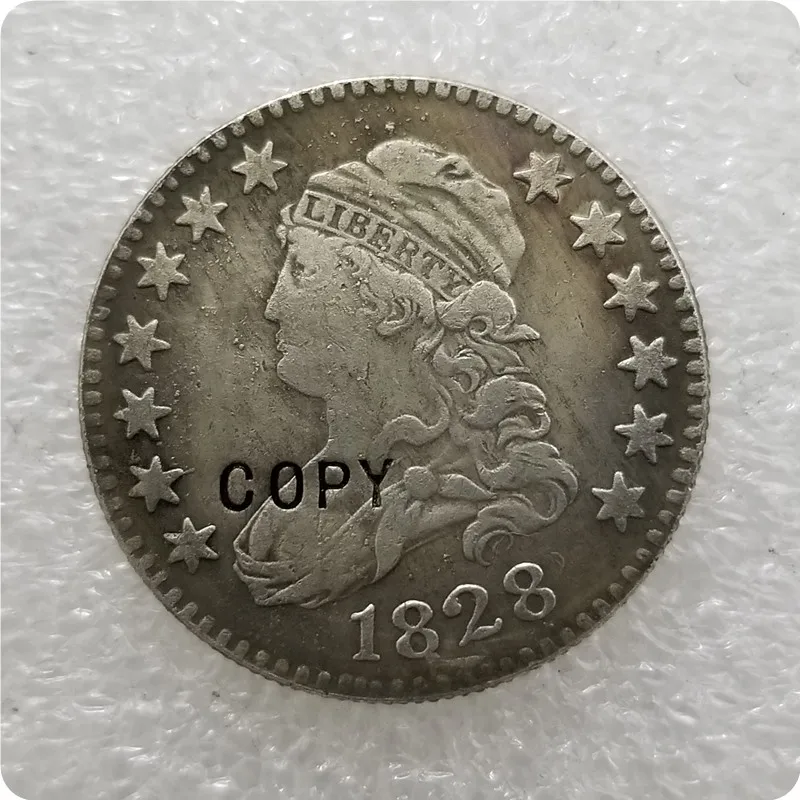 Американская Кепка 1815-1828 кепка с грудью 25 центов свободы четверть девизом копия