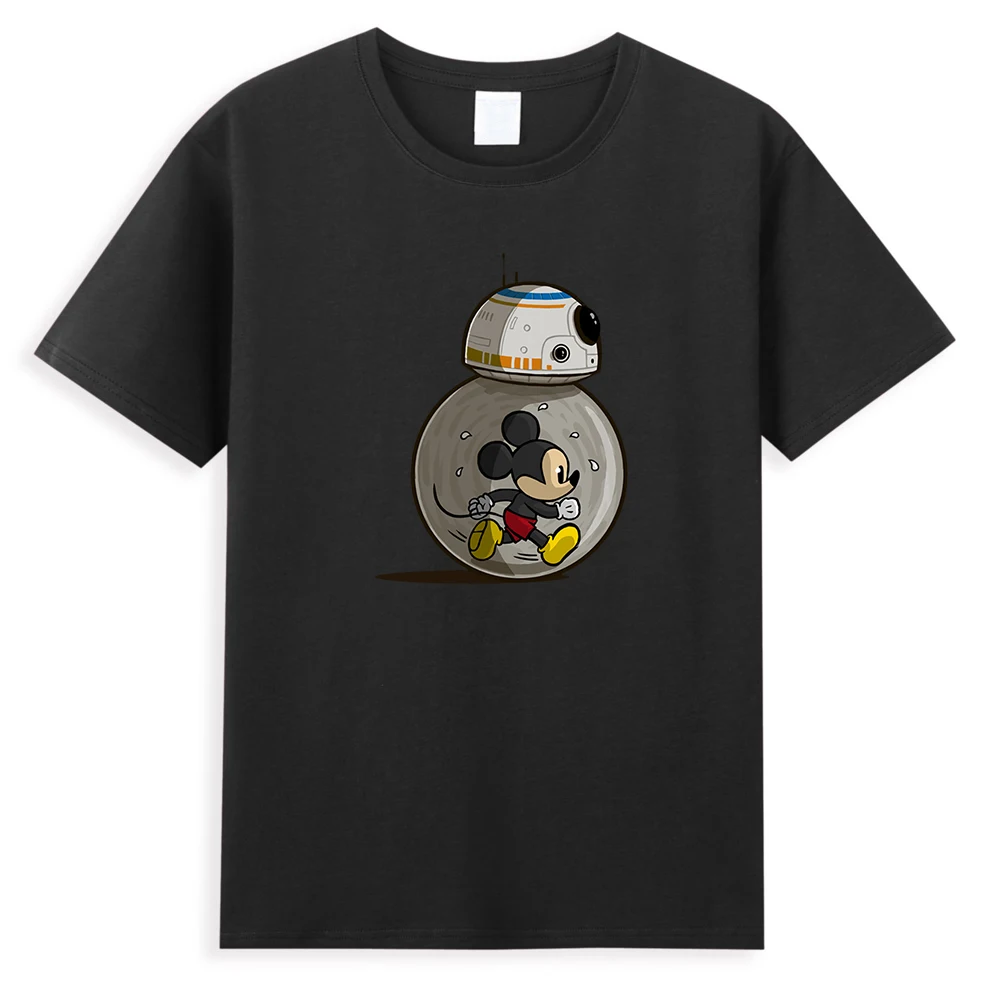 

Mickey Mouse Robot T-Shirts 2021 Disney Star Printed T Shirts Summer Fashion Brand Tops Cartoon Harajuku Anime Men Clothes