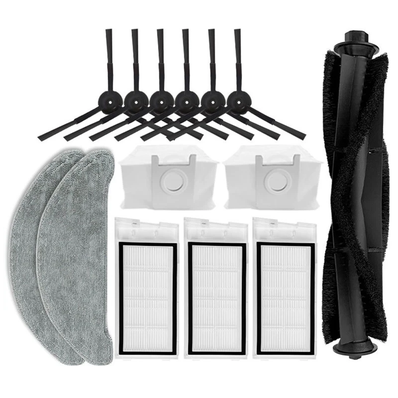 

TOP!-Suitable For Roidmi RUIMI Eve Plus Sweeping Robot Accessories Roller Brush Filter Screen Dust Bag Mop Edge Brush