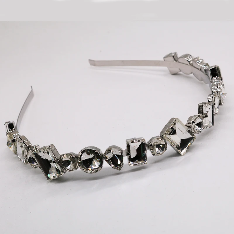 Модный дизайнерский Шарм металлический кристалл барокко Hairband простой тиара ажурный головной убор для женщин Свадебные аксессуары для волос ювелирные изделия Вечерние