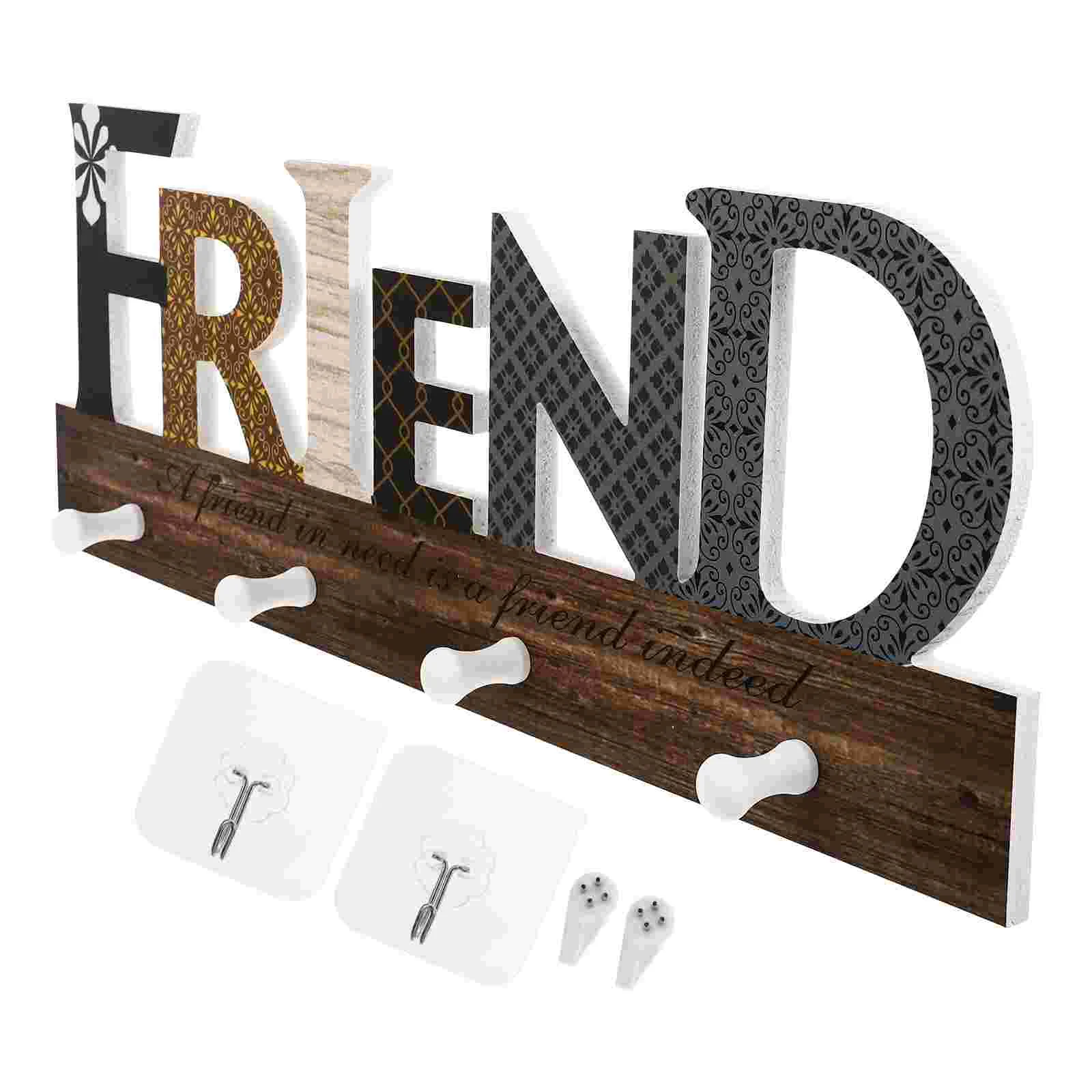 

1pc Wall-mounted Hangers Wooden Storage Hangers Home Clothes Bag Hooks