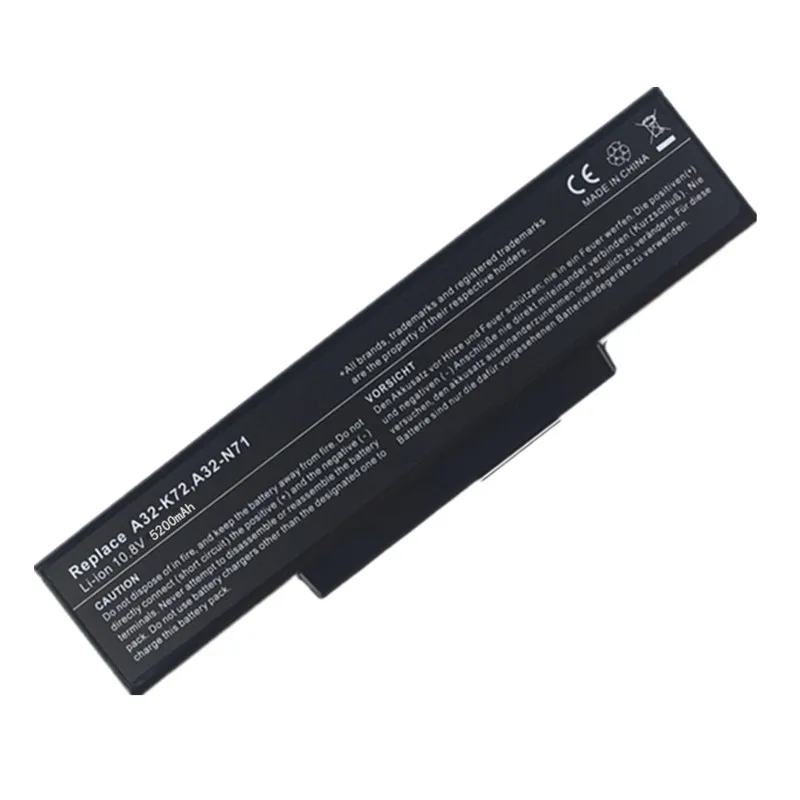 A32 K72 Аккумулятор для ноутбука ASUS K72F K73 K73E K73J K73JK K73S K73SV N73SV N71 N71J N71JA N71JQ 100 X77VN